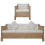 Natural rattan sofa set with cushions 2 pieces by vidaXL, Sofas - Ref: Foro24-278617, Price: 1,00 €, Discount: %