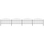 Garden fence with black steel spearheads (0.75-1)x6.8 m by vidaXL, fence panels - Ref: Foro24-277715, Price: 197,69 €, Discou...