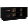 Shoe bench solid black pine wood 100x34x45 cm by vidaXL, Shoe racks and shoe organizers - Ref: Foro24-820181, Price: 100,65 €...