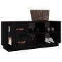 Banco zapatero madera maciza de pino negro 100x34x45 cm de vidaXL, Zapateros y organizadores de calzado - Ref: Foro24-820181,...