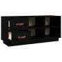 Banco zapatero madera maciza de pino negro 100x34x45 cm de vidaXL, Zapateros y organizadores de calzado - Ref: Foro24-820181,...