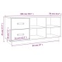 Shoe bench solid black pine wood 100x34x45 cm by vidaXL, Shoe racks and shoe organizers - Ref: Foro24-820181, Price: 100,65 €...