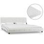 Cama con colchón cuero sintético blanco 160x200 cm de vidaXL, Camas y somieres - Ref: Foro24-277572, Precio: 482,54 €