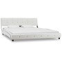 Cama con colchón cuero sintético blanco 160x200 cm de vidaXL, Camas y somieres - Ref: Foro24-277572, Precio: 482,54 €