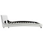 Cama con colchón cuero sintético blanco 160x200 cm de vidaXL, Camas y somieres - Ref: Foro24-277572, Precio: 482,54 €