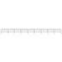 Gartenzaun mit Speerspitzen aus schwarzem Stahl (1,25-1,5) x 15,3 m von vidaXL, Zaunpaneele - Ref: Foro24-277738, Preis: 650,...