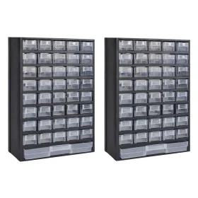 Tool storage cabinet with 41 plastic drawers, 2 units by vidaXL, Tool cabinets - Ref: Foro24-275657, Price: 73,11 €, Discount: %