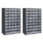 Tool storage cabinet with 41 plastic drawers, 2 units by vidaXL, Tool cabinets - Ref: Foro24-275657, Price: 73,76 €, Discount: %