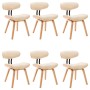 Sillas de comedor 6 uds madera curvada y cuero sintético crema de vidaXL, Sillas de comedor - Ref: Foro24-278721, Precio: 797...