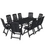 Garten-Essset 11-teilig aus anthrazitgrauem Kunststoff von vidaXL, Gartensets - Ref: Foro24-276182, Preis: 828,23 €, Rabatt: %