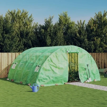 Gewächshaus mit grüner Stahlstruktur 20 m² 5x4x2,3 m von vidaXL, Gewächshäuser - Ref: Foro24-3188083, Preis: 226,62 €, Rabatt: %