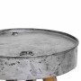 Mesa de centro de madera reciclada mixta plateado 60x45 cm