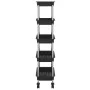 Kitchen cart 5 levels iron and black ABS 42x29x128 cm by vidaXL, Kitchen and dining carts - Ref: Foro24-336331, Price: 52,42 ...