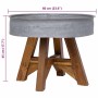 Mesa de centro de madera reciclada mixta plateado 60x45 cm