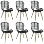 Esszimmerstühle 6 Einheiten aus schwarzem Naturrattan von vidaXL, Essstühle - Ref: Foro24-275838, Preis: 512,77 €, Rabatt: %