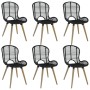 Esszimmerstühle 6 Einheiten aus schwarzem Naturrattan von vidaXL, Essstühle - Ref: Foro24-275838, Preis: 497,00 €, Rabatt: %