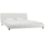 Viscoelastic bed and mattress white synthetic leather 160x200 cm by vidaXL, Beds and slatted bases - Ref: Foro24-277557, Pric...