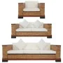 Brown natural rattan 3-piece sofa set with cushions by vidaXL, Sofas - Ref: Foro24-278620, Price: 1,00 €, Discount: %