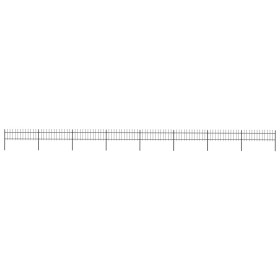 Garden fence with black steel spearheads 13.6x0.6 m by vidaXL, fence panels - Ref: Foro24-277600, Price: 345,72 €, Discount: %