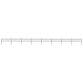 Garden fence with black steel spearheads 13.6x0.6 m by vidaXL, fence panels - Ref: Foro24-277600, Price: 342,47 €, Discount: %