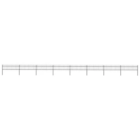 Gartenzaun mit Speerspitzen aus schwarzem Stahl, 13,6 x 0,6 m von vidaXL, Zaunpaneele - Ref: Foro24-277600, Preis: 359,38 €, ...