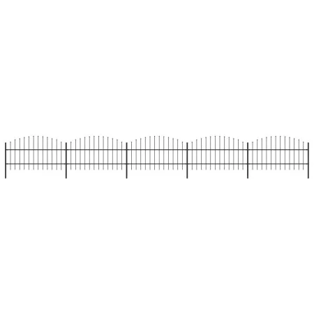 Gartenzaun mit Speerspitzen aus schwarzem Stahl (0,75-1)x8,5 m von vidaXL, Zaunpaneele - Ref: Foro24-277716, Preis: 261,24 €,...