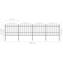 Gartenzaun mit Speerspitzen schwarzer Stahl (1,5-1,75)x6,8m von vidaXL, Zaunpaneele - Ref: Foro24-277742, Preis: 332,34 €, Ra...