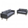 Set of dark gray fabric sofas with 2 and 3 seats. by vidaXL, Sofas - Ref: Foro24-272194, Price: 561,75 €, Discount: %