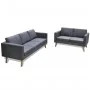 Set of dark gray fabric sofas with 2 and 3 seats. by vidaXL, Sofas - Ref: Foro24-272194, Price: 546,46 €, Discount: %
