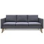 Set of dark gray fabric sofas with 2 and 3 seats. by vidaXL, Sofas - Ref: Foro24-272194, Price: 546,46 €, Discount: %