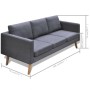 Set of dark gray fabric sofas with 2 and 3 seats. by vidaXL, Sofas - Ref: Foro24-272194, Price: 561,75 €, Discount: %