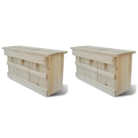Casas para gorriones 2 unidades madera 44x15,5x21,5 cm de vidaXL, Pajareras - Ref: Foro24-276008, Precio: 53,78 €, Descuento: %