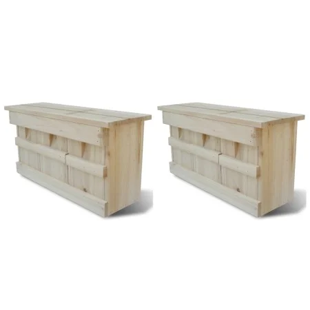 Casas para gorriones 2 unidades madera 44x15,5x21,5 cm de vidaXL, Pajareras - Ref: Foro24-276008, Precio: 53,78 €, Descuento: %
