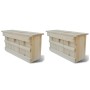 Houses for sparrows 2 units wood 44x15.5x21.5 cm by vidaXL, Birdhouses - Ref: Foro24-276008, Price: 54,39 €, Discount: %