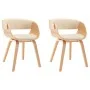 Dining chairs 2 pcs curved wood and cream synthetic leather by vidaXL, dining chairs - Ref: Foro24-278862, Price: 303,35 €, D...