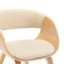 Esszimmerstühle, 2 Stück, gebogenes Holz und cremefarbenes Kunstleder von vidaXL, Essstühle - Ref: Foro24-278862, Preis: 303,...