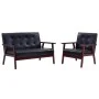 2-piece black faux leather sofa set by vidaXL, Sofas - Ref: Foro24-278395, Price: 298,27 €, Discount: %