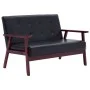 2-piece black faux leather sofa set by vidaXL, Sofas - Ref: Foro24-278395, Price: 298,27 €, Discount: %