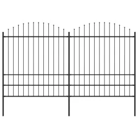 Gartenzaun mit Speerspitzen schwarzer Stahl (1,75-2)x3,4 m von vidaXL, Zaunpaneele - Ref: Foro24-277749, Preis: 188,98 €, Rab...