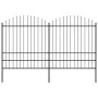 Gartenzaun mit Speerspitzen schwarzer Stahl (1,75-2)x3,4 m von vidaXL, Zaunpaneele - Ref: Foro24-277749, Preis: 188,72 €, Rab...