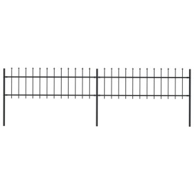Gartenzaun mit Speerspitzen aus schwarzem Stahl 3,4x0,6 m von vidaXL, Zaunpaneele - Ref: Foro24-277594, Preis: 94,55 €, Rabat...