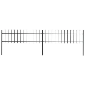 Gartenzaun mit Speerspitzen aus schwarzem Stahl 3,4x0,6 m von vidaXL, Zaunpaneele - Ref: Foro24-277594, Preis: 93,61 €, Rabat...