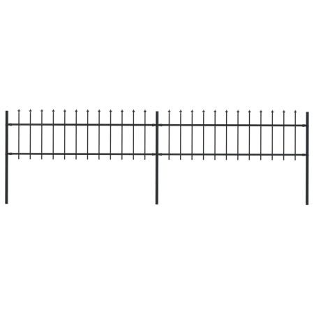 Gartenzaun mit Speerspitzen aus schwarzem Stahl 3,4x0,6 m von vidaXL, Zaunpaneele - Ref: Foro24-277594, Preis: 94,55 €, Rabat...