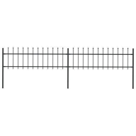 Gartenzaun mit Speerspitzen aus schwarzem Stahl 3,4x0,6 m von vidaXL, Zaunpaneele - Ref: Foro24-277594, Preis: 96,05 €, Rabat...