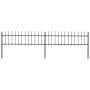 Gartenzaun mit Speerspitzen aus schwarzem Stahl 3,4x0,6 m von vidaXL, Zaunpaneele - Ref: Foro24-277594, Preis: 94,55 €, Rabat...