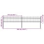 Gartenzaun mit Speerspitzen aus schwarzem Stahl 3,4x0,6 m von vidaXL, Zaunpaneele - Ref: Foro24-277594, Preis: 94,55 €, Rabat...