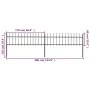 Gartenzaun mit Speerspitzen aus schwarzem Stahl 3,4x0,6 m von vidaXL, Zaunpaneele - Ref: Foro24-277594, Preis: 96,05 €, Rabat...
