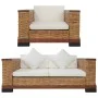 2-Piece Brown Natural Rattan Sofa Set with Cushions by vidaXL, Sofas - Ref: Foro24-278618, Price: 880,57 €, Discount: %