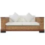 2-Piece Brown Natural Rattan Sofa Set with Cushions by vidaXL, Sofas - Ref: Foro24-278618, Price: 880,57 €, Discount: %