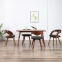 Esszimmerstühle 4 Einheiten aus gebogenem Holz und dunkelgrauem Stoff von vidaXL, Essstühle - Ref: Foro24-278842, Preis: 587,...